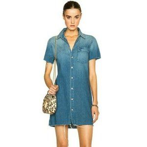MOTHER Frenchie Crop Step Frayed Dress Size Small